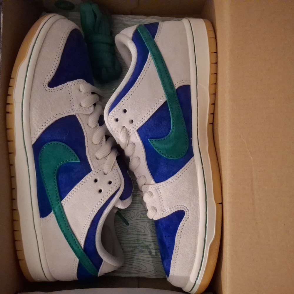 Nike Dunk Low Blue and Green Sneakers